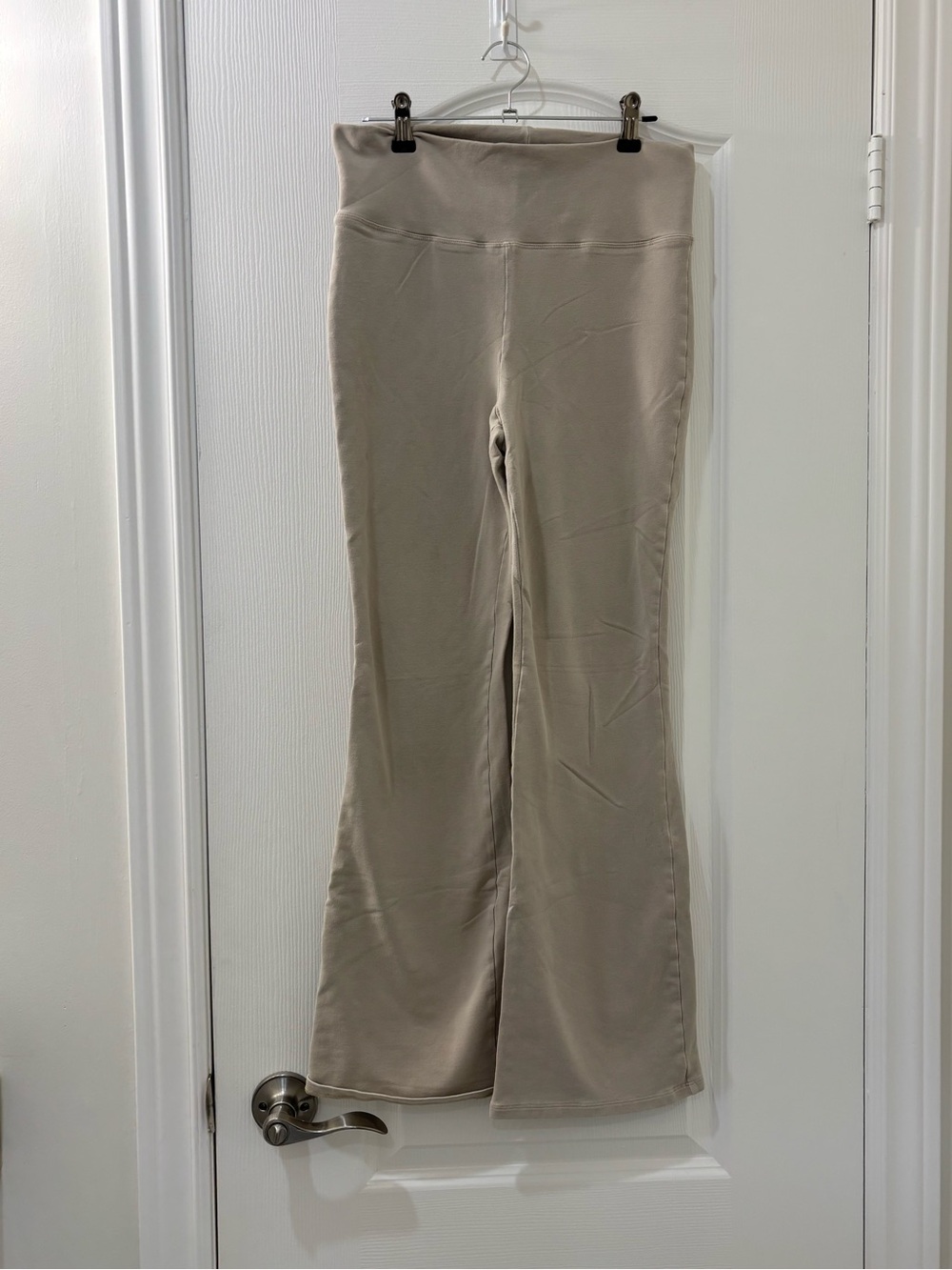 Sunday Best Flared High-Waist Pants in Beige